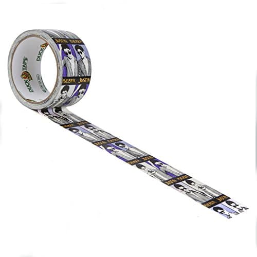 Duck Brand 281513 Justin Bieber Printed Duct Tape, 1.88 Inches x 10 Yards, Single Roll