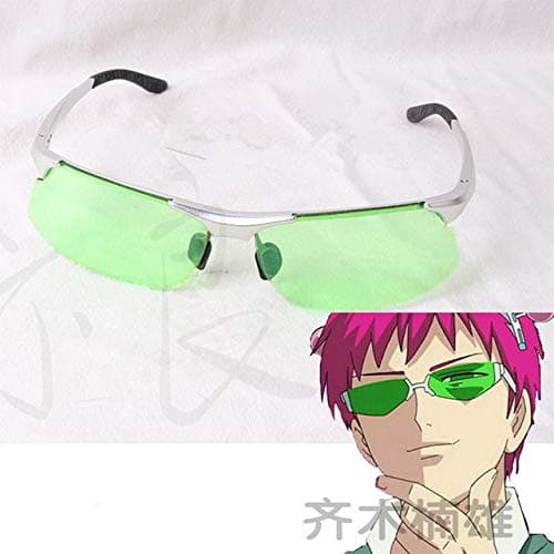 Anime Coser wig Anime Saiki Kusuo No Sai- nan The Disastrous Life of PSI Saiki K. Cosplay Glasses Prop Hair Wigs Hair Accessories+ Free Wig Cap only wig (Color : Only glasses)