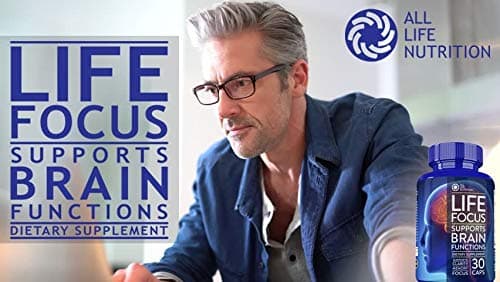 Life Focus – With Ginkgo Biloba And Saint John’s Wort – Natural Brain Supplement & Mood Enhancer – For Brain Health – 30 Capsules – By All Life Nutrition