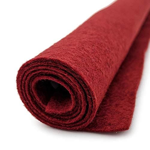 Rustic Crimson Red - Wool Felt Oversized Red Felt Sheet - 35% Wool Blend - DIY, Sewing, and Crafts - National Nonwovens - Made in The USA - 1 12x18 inch Sheet