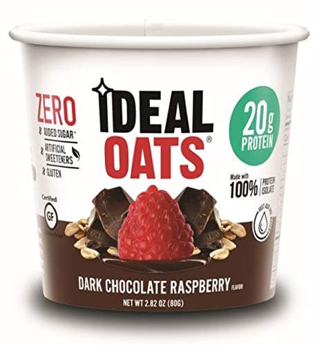 Ideal Oats 20g High-Protein Oatmeal, No Added Sugars, Chocolate Raspberry (Gluten-Free) (6 pack) …