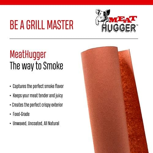 Meat Hugger Pink Butcher BBQ Paper Refill Roll For Dispenser Box (17.25 Inch by 175 Feet) - Food Grade Peach Wrapping Paper for Smoking Beef Brisket Texas Style, All Natural and Unbleached...