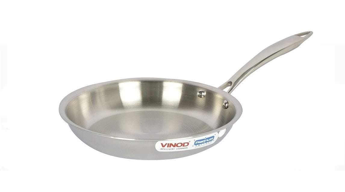 vinod cookware Induction Base Alloy Steel Fry Pan (24 cm, Silver)