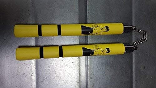 Yellow Foam Nunchucks & Online Training Videos/Nunchaku for Practice and Beginner Foam Nunchucks for Kids Training