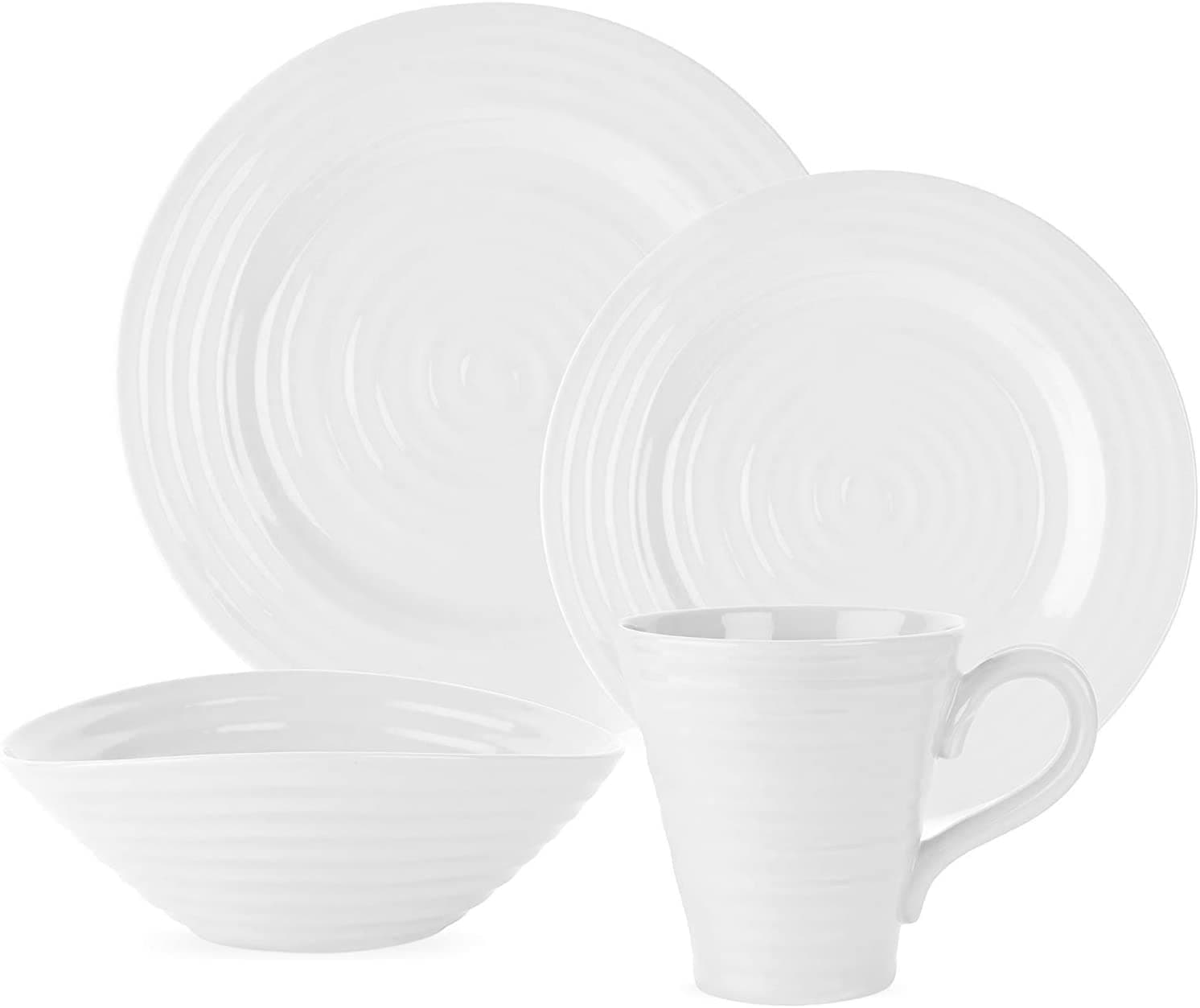 Portmeirion Home & Gifts Place Setting, Porcelain, White, 28 x 28 x 6.6 cm