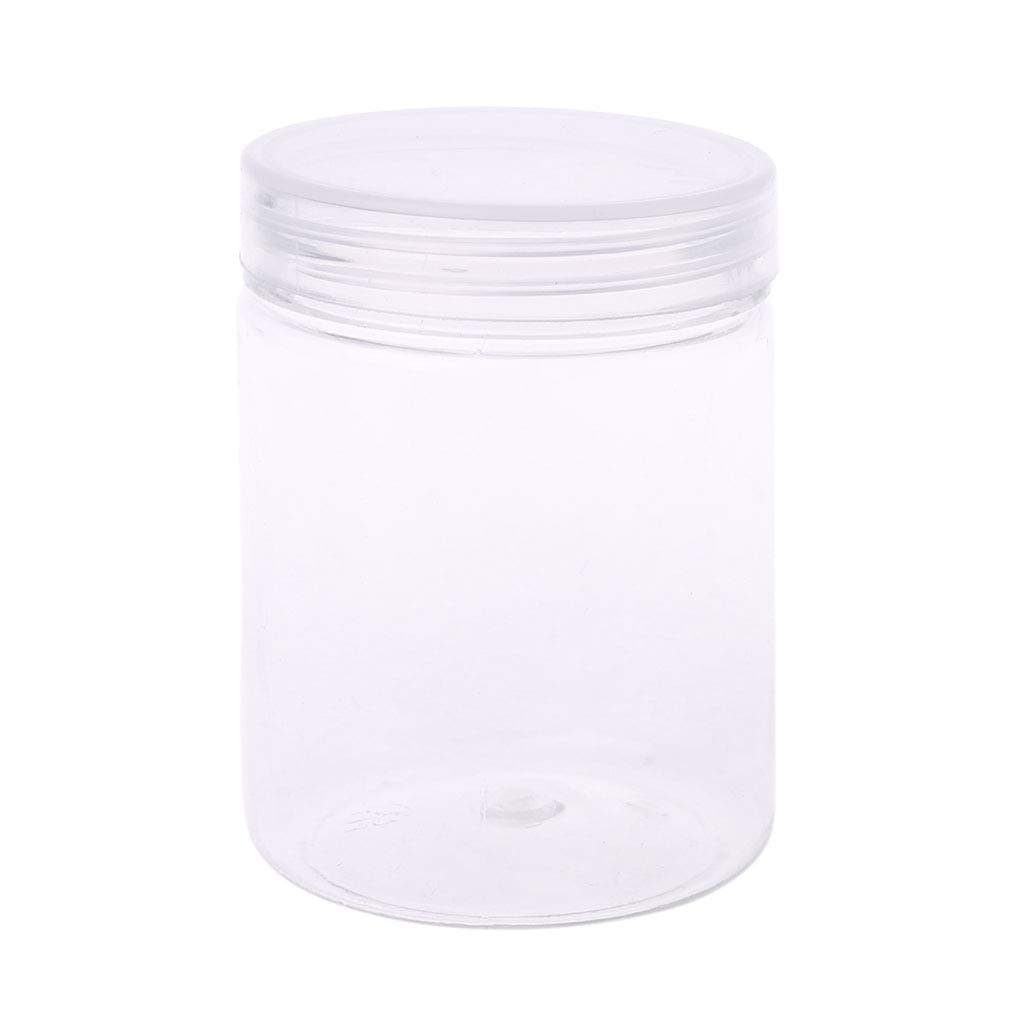ruiruiNIE 150ml Round Clear PET Container Jar Pot Bottle For DIY Slime Clay Makeup Cosmetic Cream Nail Box Square With Lid
