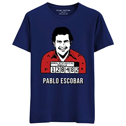 Filmy Vastra Men's & Women's- Narcos - Pablo Escobar- Cartel 128482 - Short Sleeve Premium Roundneck T-Shirt Cotton