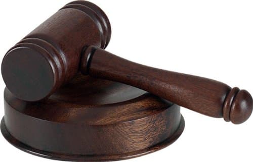 Solid Mahogany Gavel and Block