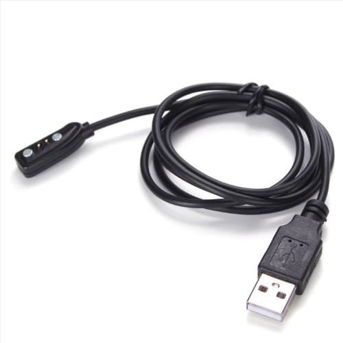 USB Charging Adapter Charge Cord Charger Cable for Pebble Smartwatch, Black