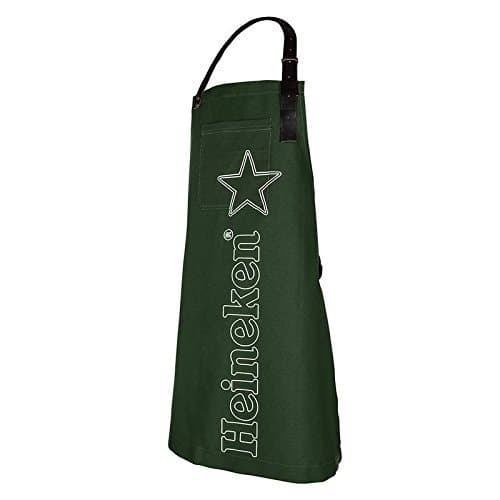 Heineken Stylish Denim BBQ/Cooking Apron Logos - Dark Green