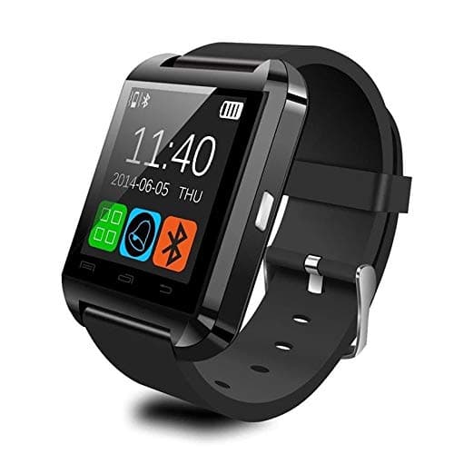 Bluetooth Smart Watch Compatiable for Android IOS Smartphone, Smartwatch with Pedometer Remote Camera Music Player Calls Reminder for Men Women Kids Children,U8 Smart Watch(Black)