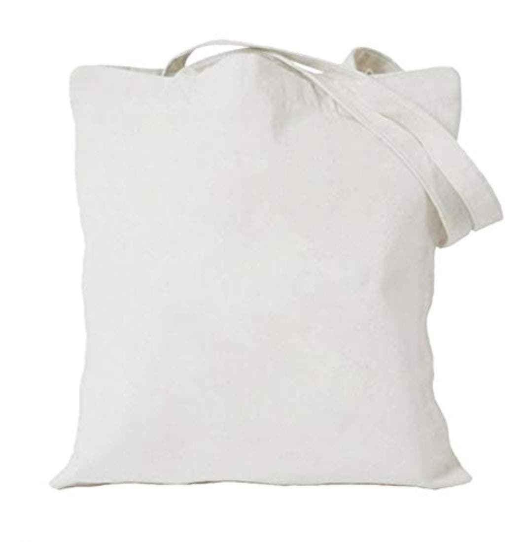 10xCotton White Colour Shopping Shoulder Tote Shopper Bags