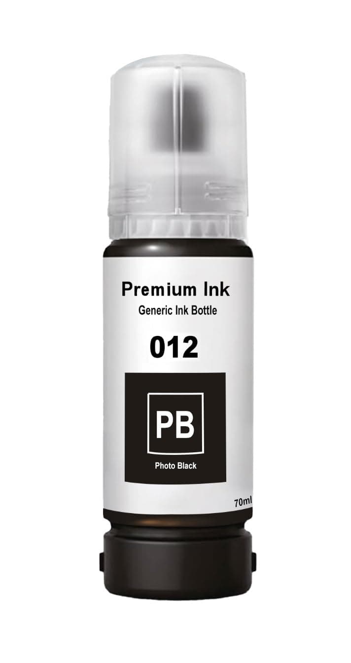 CANOFF 012 Photo Black Ink Compatible Refill Ink for Epson L8180 / L8160 Printer – Compatible Ink Bottle for Epson 011/012 Ink (Photo Black)