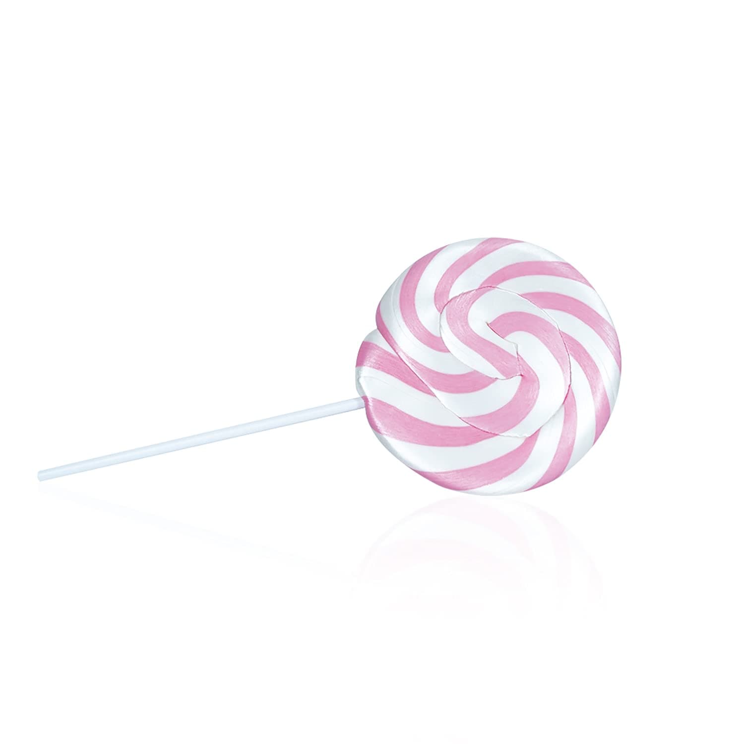 Large Lollipops - Swirly Lollies - Rainbow Lollipops - Lolly - 100g - 1 Lollipop (Pink & White - Strawberry)