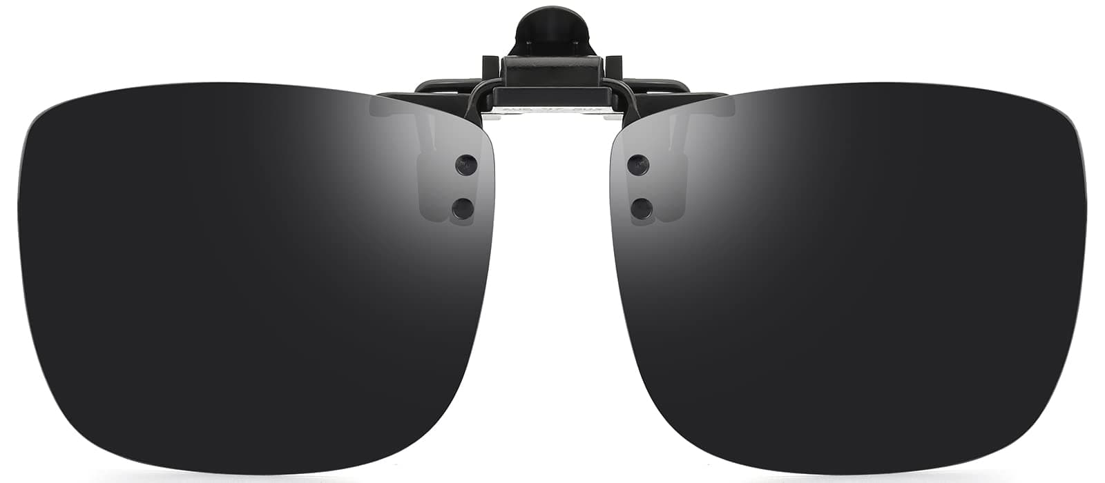 Polarized Clip-on Flip Up Metal Clip Rimless Sunglasses for Prescription Glasses