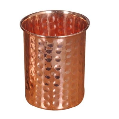 copper Handmade pure glass cup for water india (Pack of 2)