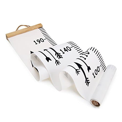 MINLIN Wooden Wall Hanging Baby Child Kids Growth Chart Height Measure Ruler Wall Sticker for Kids Children Room Home Decoration (Arrow)