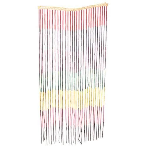 Bamboo Beaded Bead Curtain Doorway Door Window Panel Hippie Hanging Rainbow Natural Pattern Bedroom Room Divider Decor (Rainbow (3 ft x 6 ft))