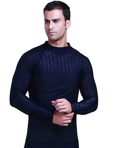 UPF50+ Sun Protection Long Sleeve Swimwear Men Rash Guards Surf Snorkelling Scuba Shirts SBART-702 , blue-xxl , blue-xxl