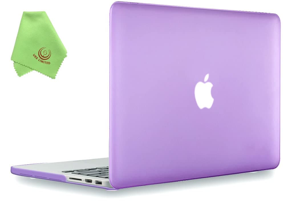 UESWILL Smooth Matte Hard Case Compatible with MacBook Pro (Retina, 13 inch, Early 2015/2014/2013/Late 2012), Model A1502/A1425,No USB-C, No CD-ROM, Purple