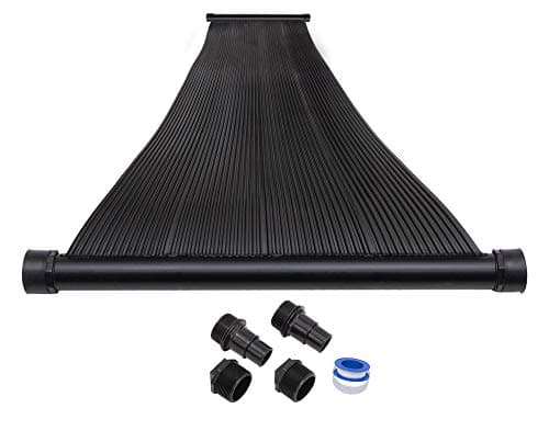 SunQuest Economy Pool Heater Panel - 1 (2ft x 10ft) Collector w/Hose adaptors - Solar Water Heater for Above Ground & Seasonal Pools - DIY-Tube on Web Design-UV Resistant