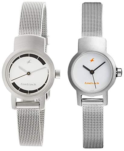Fastrack Analog White Dial Women (NK2298SM01 + NK2298SM02)