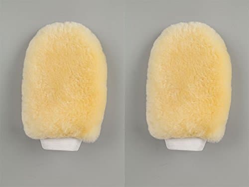 merauno Horse Sheepskin Grooming Mitt Lambskin Cleaning Glove Grooming Wash Mitt Glove