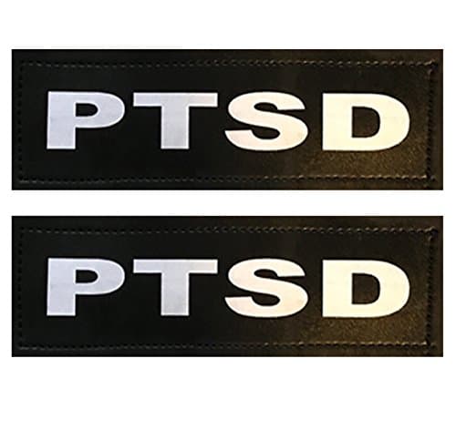 PTSD - (2) PTSD patches for Service & Non-Service Dogs (LG - XLG)