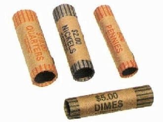 Crimped End Mixed Gun-shell Coin Wrappers ABA Standards 40 Pack