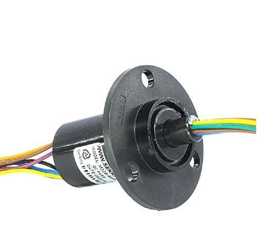 Electric Slip Ring Signal Transmit Rotary Joint OD 22mm 8 Wires 5A 240VDC VAC 250RPM Connector for Wind Turbine Generator (8 Wires 5A)