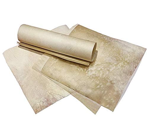 Vellum: 5x7 Inches Real Medieval Parchment/Goat Skin, 1 Sheet, Semi-Gloss Finish, Ideal for Painting, Sketching, Drawing, Calligraphy