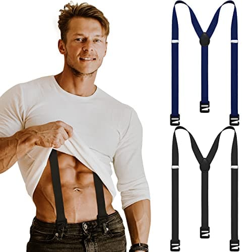 2 Pcs Hidden Suspenders for Men Hiking, Winter Outdoor, Ski Pant