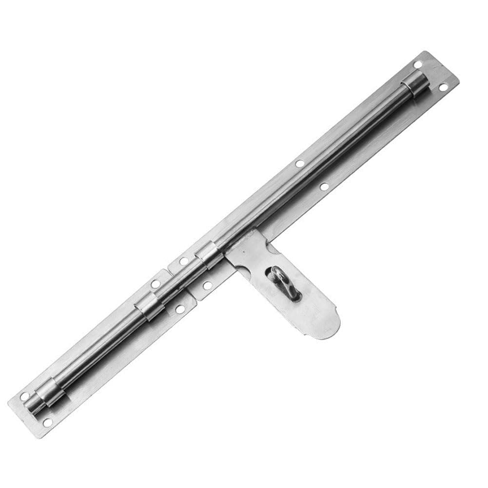 Sliding Door Lock, 16 Inch Latch Door Lock Slide Lock with Padlock Clasp Lockable Sliding Door Bolt Solid Stainless Steel Sliding Tower Bolt Latch Lock for Security Wooden Gates Garden Shed