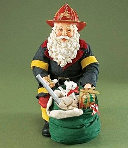 2010 Enesco Clothtique Possible Dreams *Hero's Gifts* Santa Fireman with Puppy