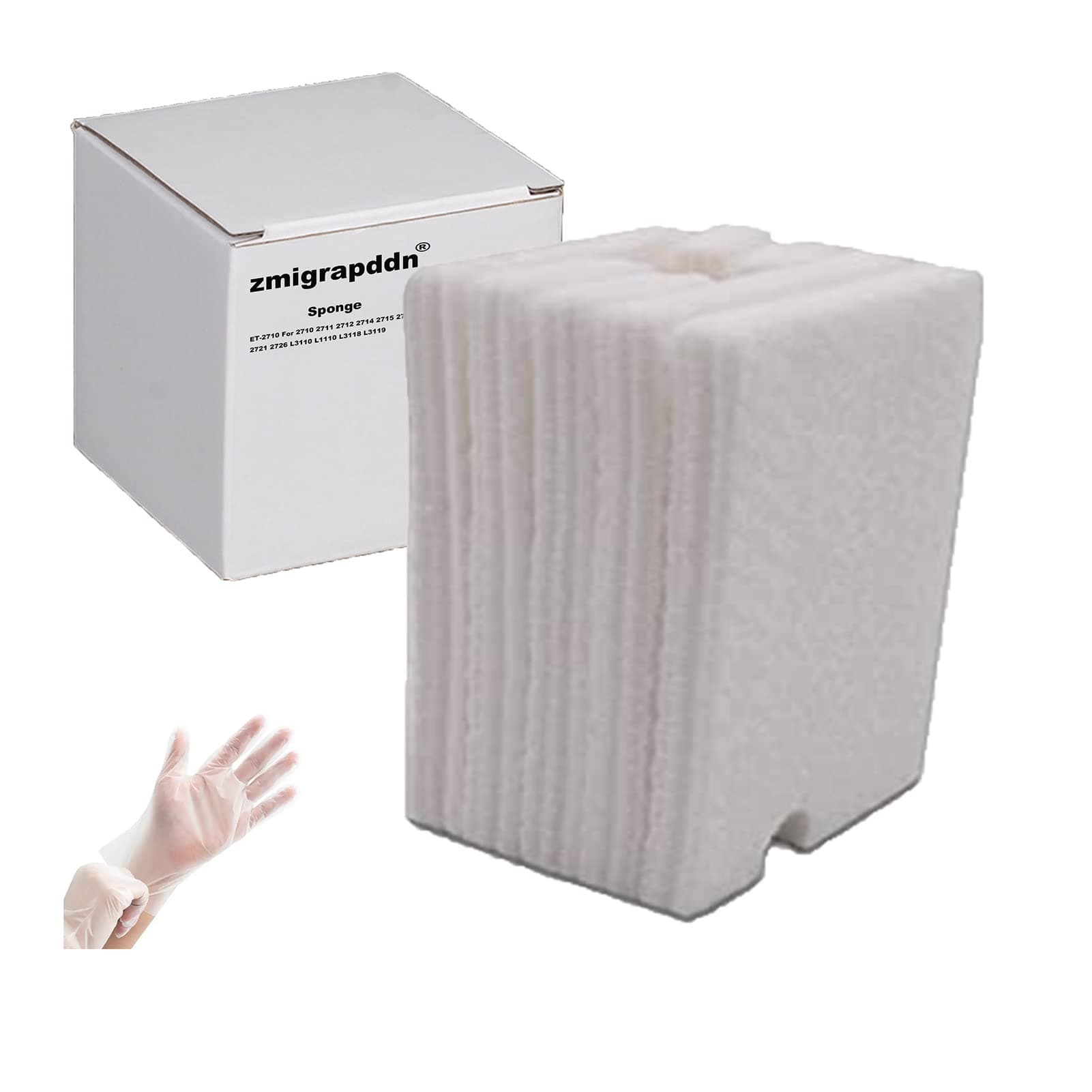 zmigrapddn Maintenance Box Waste Ink Tank Absorber Pad Sponge for Epson ET-2710 2711 2712 2714 2715 2720 2721 2726 Printers (Color : Sponge), (ET-2710 B)