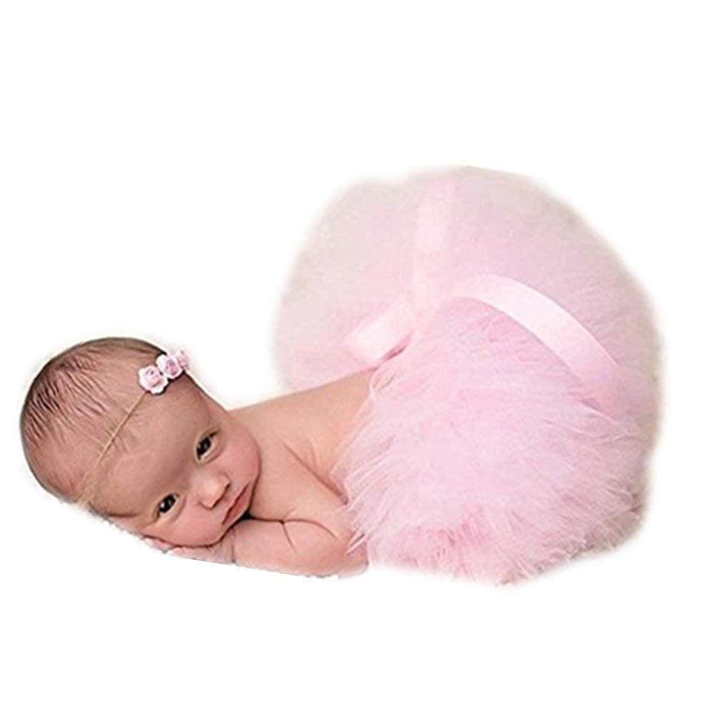 Vemonllas Fashion Unisex Newborn Girls Baby Outfits Photography Props Headdress Tutu Skirt