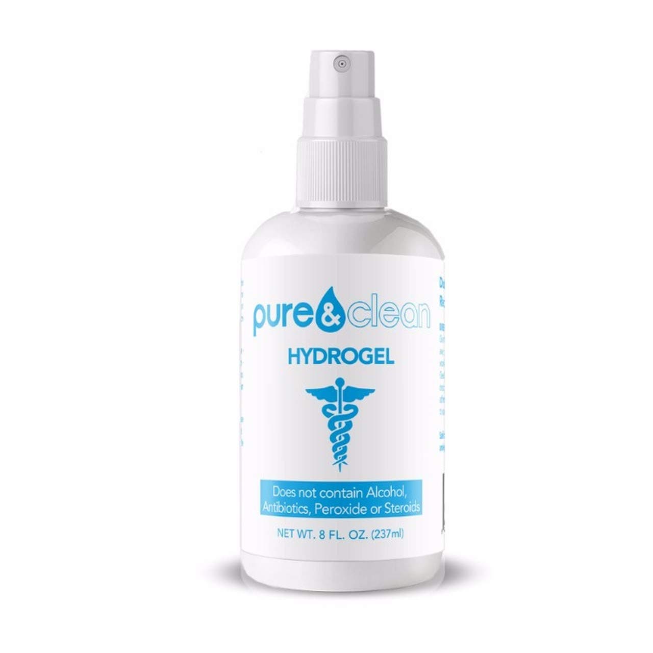 Pure & Clean Wound Cleanser HYDROGEL - Hypochlorous Acid (HOCl) & Oxygenated Water - Extra-Strength First Aid & Wound Care - pH Balanced - Painless, Non-Cytotoxic Gel Spray - 8 Oz