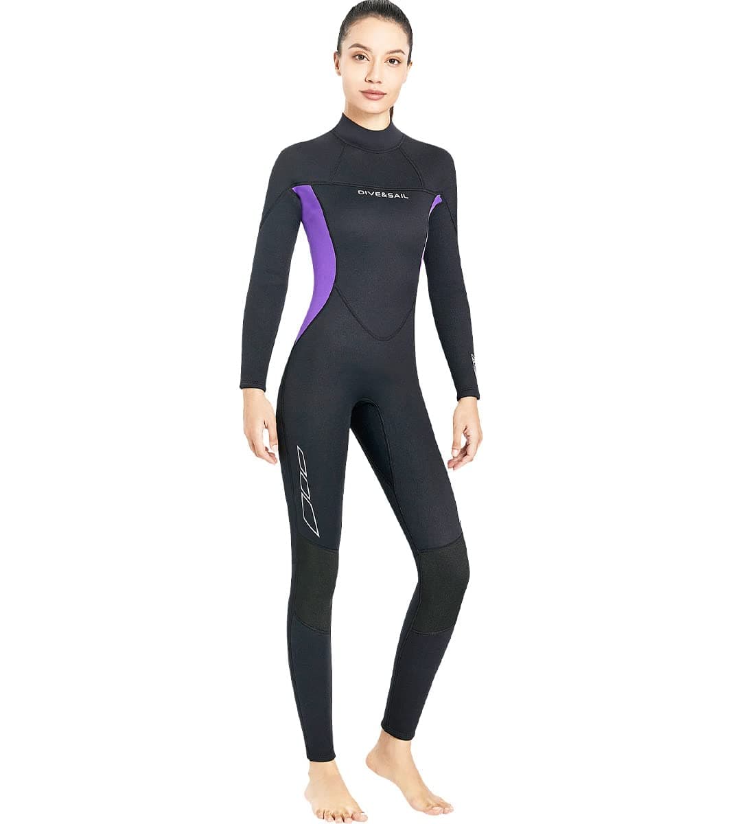 Wetsuit Men/Women 3mm Neoprene Wetsuit Full Suits Keep Warm Back Zip for Scuba Diving Surfing Snorkeling Kayaking Water Sports