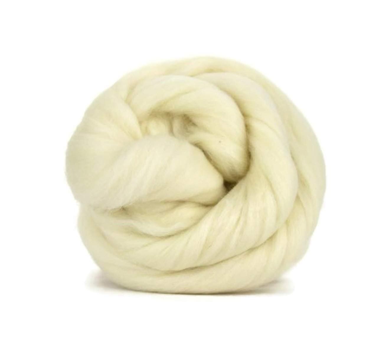 Natural Blonde White Merino Wool roving/Tops - 50gm. Great for Wet Felting/Needle Felting, and Hand Spinning Projects.