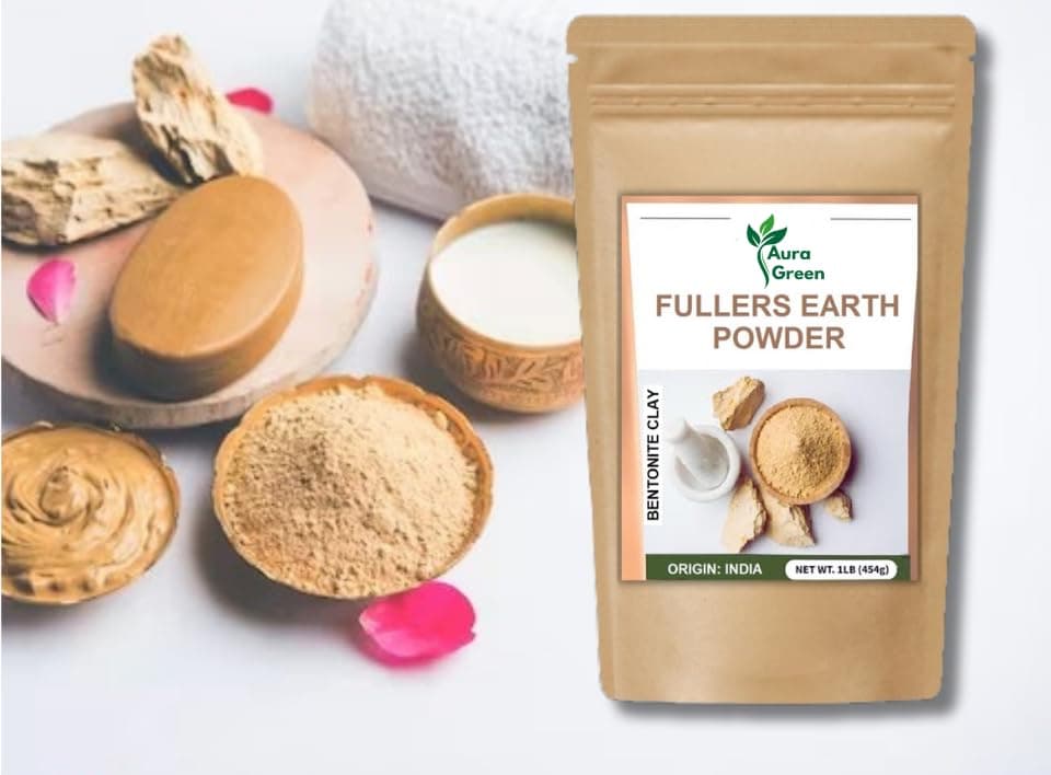 Organic Fuller Earth Powder 3.5oz Multani Mud Mitti | Indian Healing Clay | Bentonite Clay | 100% Pure | Natural Face Pack Multani mitti Indian Bentonite clay | Fullers Earth organic powder 3.5oz