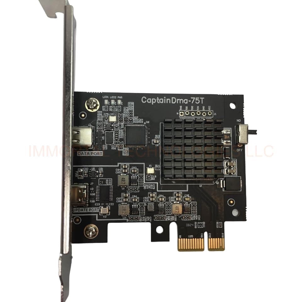75T DMA Card - Direct Memory Access Card USB-C - DMA FPGA PCILeech Compatible - DMA FPGA PCIe - 300 MB/s Artix-7 75T FPGA - PCILeech FPGA DMA Card - Xilinx FPGA