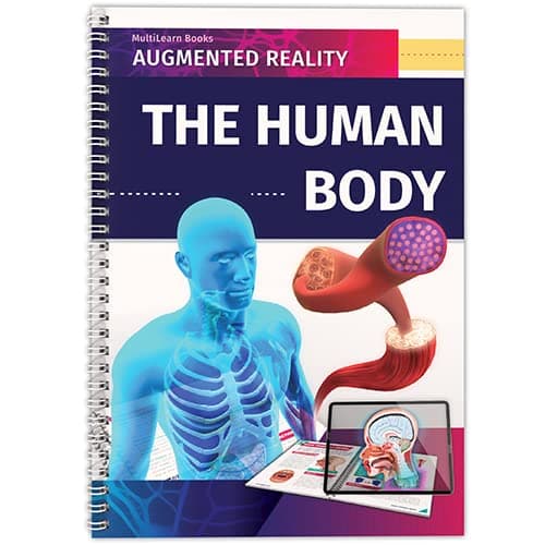 Make learning simple & fun! Book with magical augmented reality on the human body, 40 anatomy topics with 3D holograms & free app, Innovative gift for ages 12+, Interactive learning support