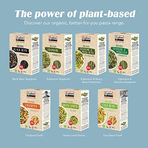 Explore Cuisine - Gluten Free Plant Pasta, Chickpea Fusilli, Organic, Low Carb, High Protein, Perfect for Vegan Diets (1 x 250g)