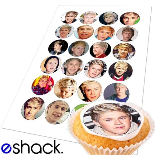 Cakeshop 24 x Niall Horan 1 Direction Edible Cake Toppers
