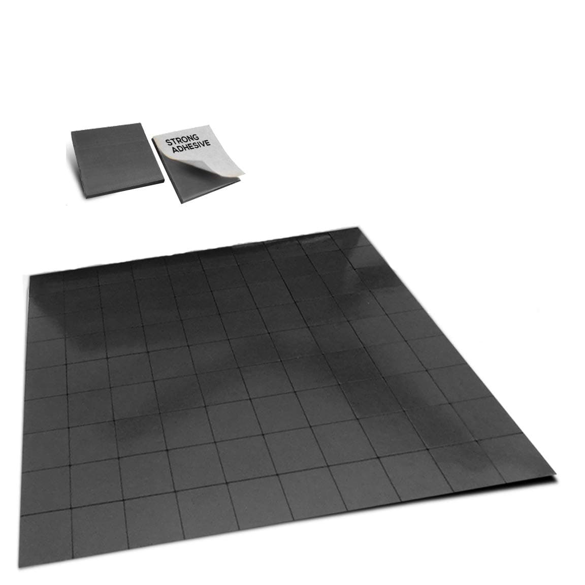 Adhesive Magnets ! Tape Sheet of 90 Magnetic Squares for Crafts Mini Thin Small and Sticky Magnets ! Used as Magnetic roll, Strip and Stickers