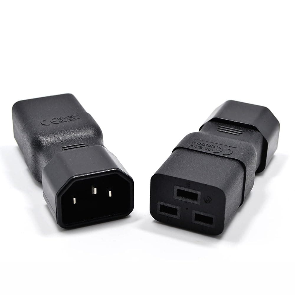 Dracaena PDU UPS Power IEC Male C14 to Female C19 Adapter IEC Connector New (2 pcs/Pack)