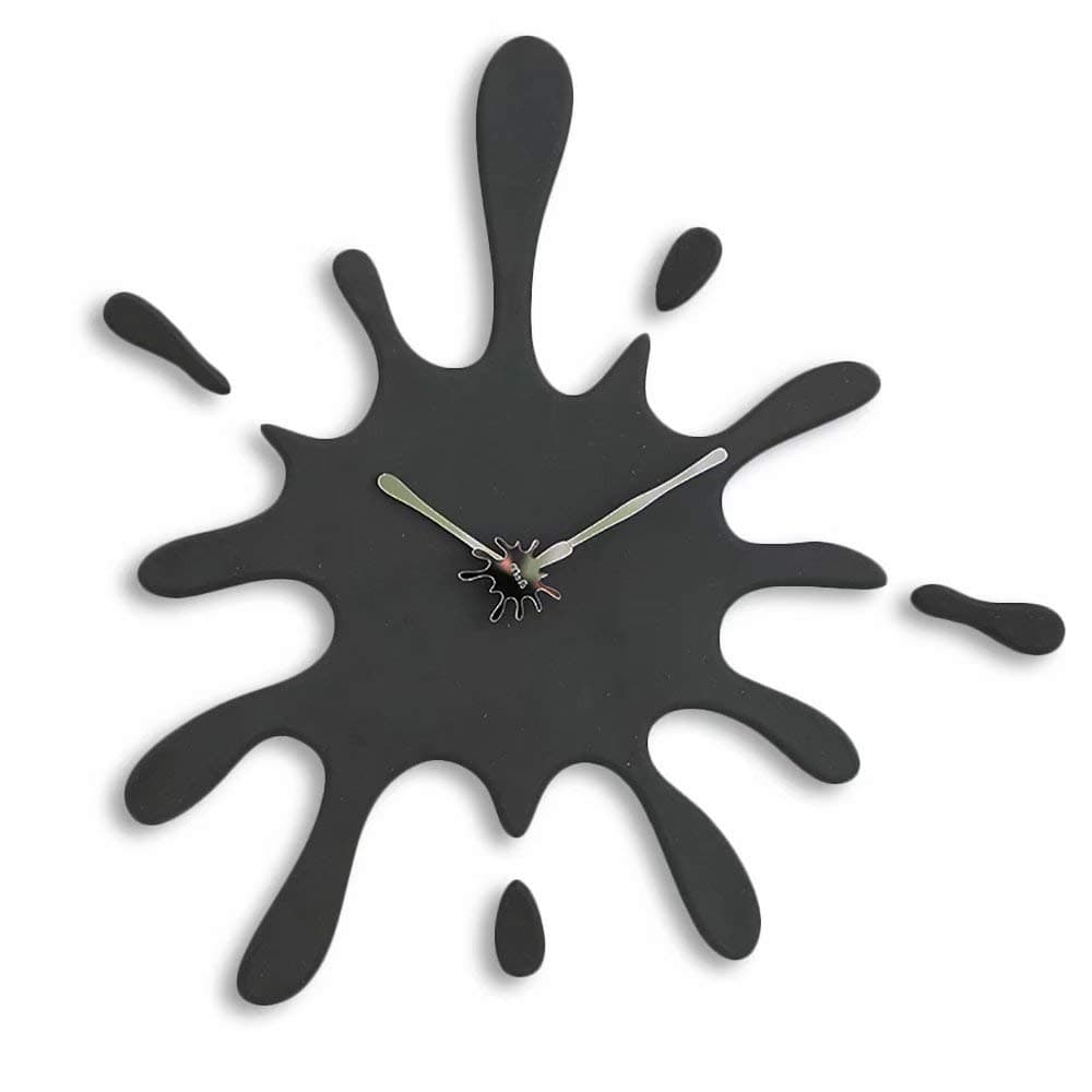 FlorLife Big Clocks for Living Room 12 Inch Classic Large Black Wall Clock Contemporary Silent Decorative Clock for Living Room/Kitchen/Bedroom/Office/Kids Room/Classroom/Lounge