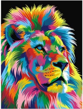 5D DIY Diamond Painting Full Diamond Diamond Embroidery"Lion" Cross Stitch Mosaic Rhinestone Gift Wall Decoration Home Decoration