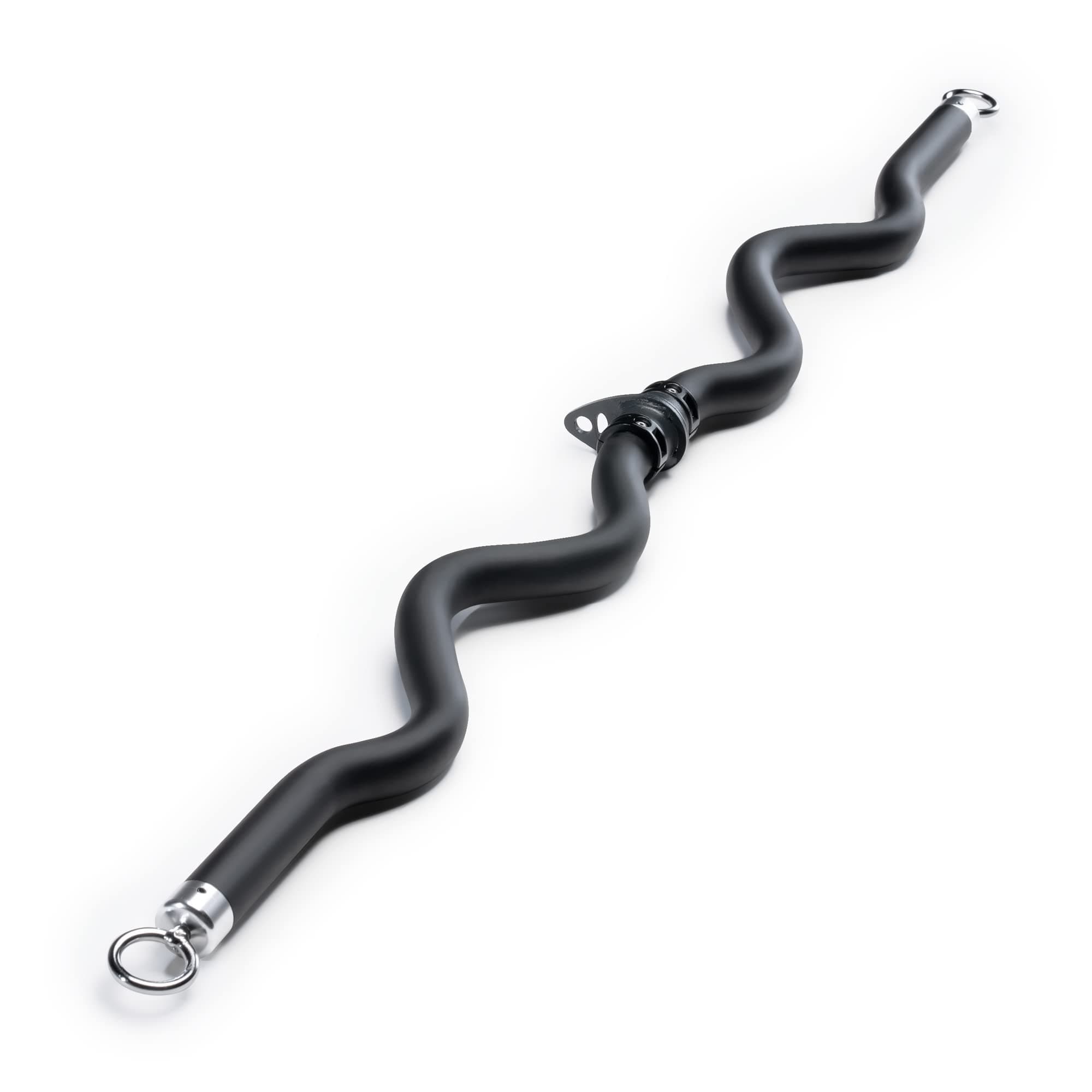 Bionic Body Deluxe Exercise Curl Bar for Lats, Curls and More BBEB-7355 Black 47"