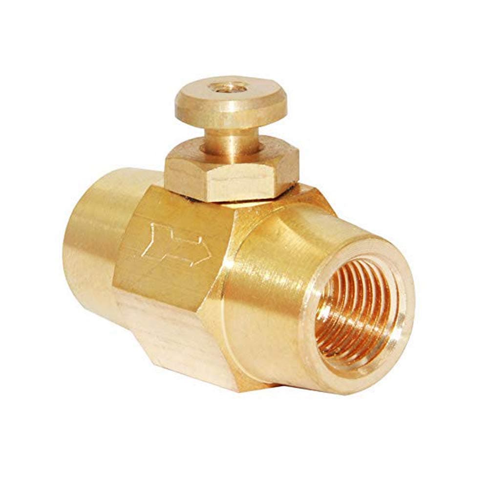 Joywayus Brass 1/4" NPT Female Thread Push Button Check Valve Switch Shut-off Valve